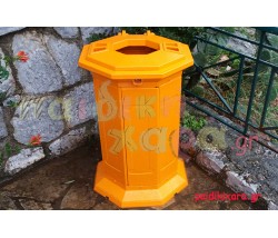Μαντεμένιος οκτάγωνος απορριμματοδέκτης 60 λίτρων